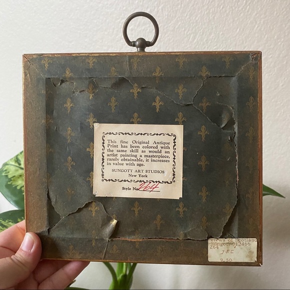 SOLD Vintage Landscape Print in Gold Frame - Picture 3 of 8